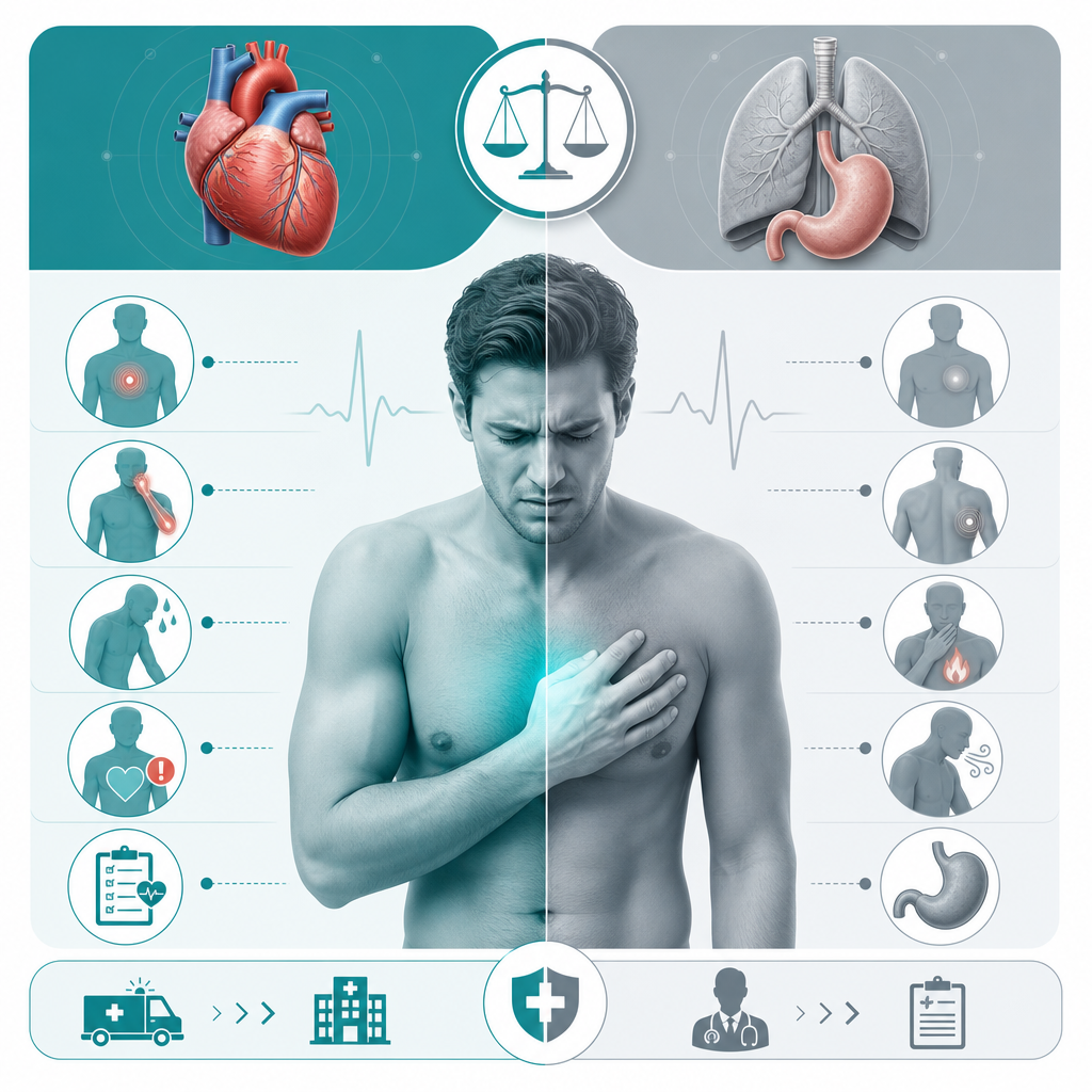 مقایسه درد قلبی و غیرقلبی